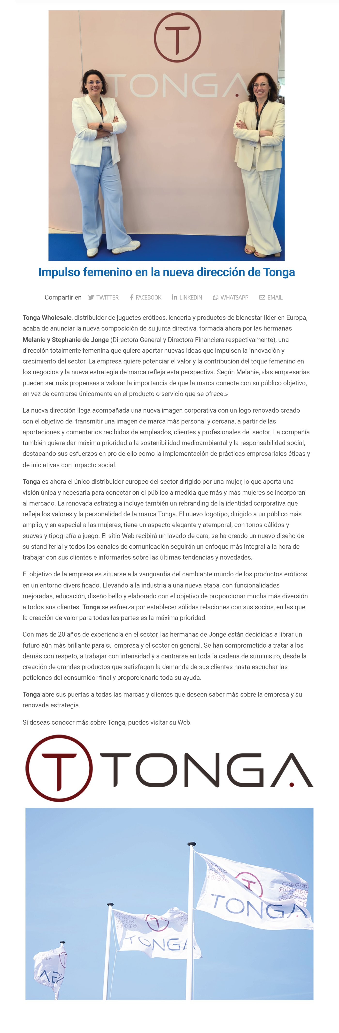 2023-05 Sugextions - Impulso femenino en la nueva dirección de Tonga